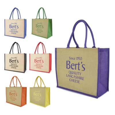 LARGE COLOUR TRIM HALTON SHOPPER