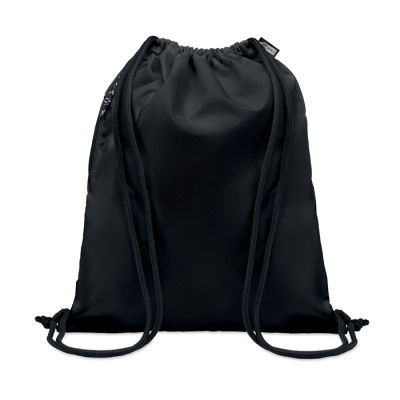 LARGE DRAWSTRING BAG 300D RPET in Black