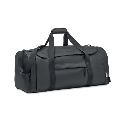 LARGE SPORTS BAG in 300D RPET in Black