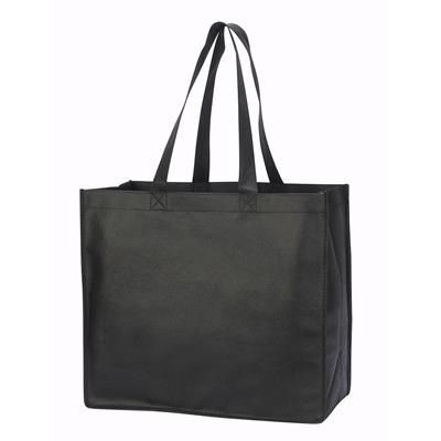 LYON NON WOVEN SHOPPER TOTE BAG in Black