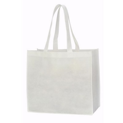 LYON NON WOVEN SHOPPER TOTE BAG in White