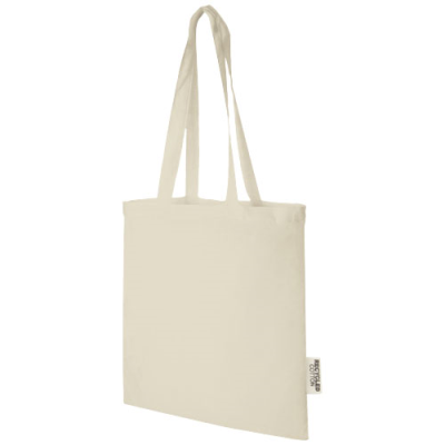 MADRAS 140 G & M2 GRS RECYCLED COTTON TOTE BAG 7L in Natural