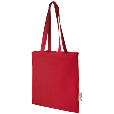 MADRAS 140 G & M2 GRS RECYCLED COTTON TOTE BAG 7L in Red