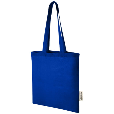 MADRAS 140 G & M2 GRS RECYCLED COTTON TOTE BAG 7L in Royal Blue