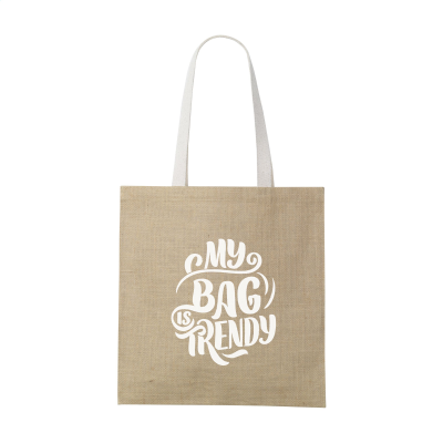 MADRID JUTE SHOPPER TOTE BAG in Naturel