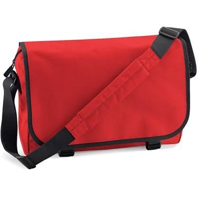 MARBURY 600D POLYESTER MESSENGER BAG in Red