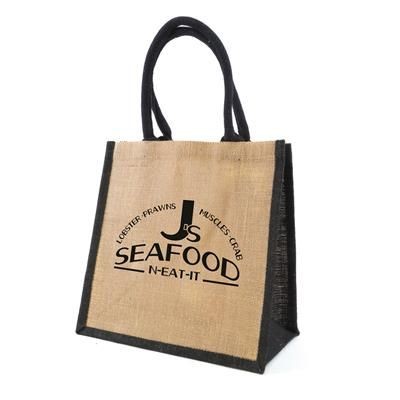 MEDIUM COLOUR TRIM HALTON SHOPPER in Black