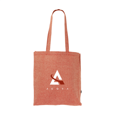 MELANGE SHOPPER GRS RECYCLED CANVAS (280 G & M²) BAG in Red