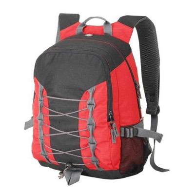 MIAMI BACKPACK RUCKSACK in Red & Black with Lace Front