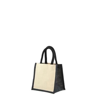 MINI JUKO BLACK 100% ECO LAMINATED JUTTON BAG