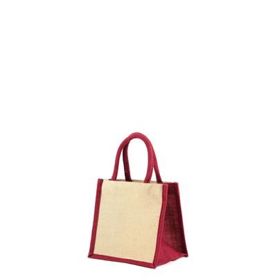 MINI JUKO BURGUNDY 100% ECO LAMINATED JUTTON BAG