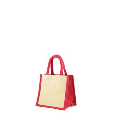 MINI JUKO RED 100% ECO LAMINATED JUTTON BAG