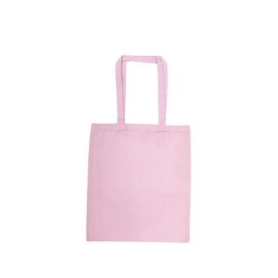 MONDO BABY PINK 100% COTTON ECO SHOPPER 5OZ TOTE BAG with Long Handles