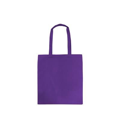 MONDO PURPLE 100% COTTON ECO SHOPPER 5OZ TOTE BAG with Long Handles