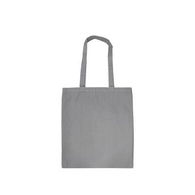 MONDO WARM GREY 100% COTTON ECO SHOPPER 5OZ TOTE BAG with Long Handles