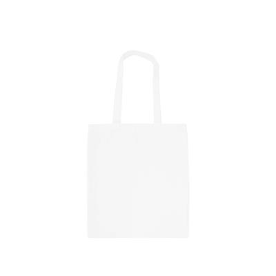 MONDO WHITE 100% COTTON ECO SHOPPER 5OZ TOTE BAG with Long Handles