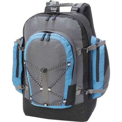 MONTE ROSA TRIP BACKPACK RUCKSACK in Dark Grey, Black & Petrol Blue