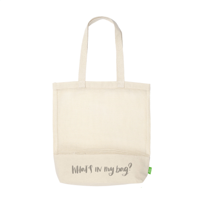 NATURA ORGANIC MESH SHOPPER (180 G & M²) SHOPPER TOTE BAG in Naturel