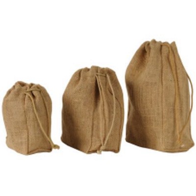 NATURAL JUTE SMALL 100% ECO DRAWSTRING POUCH