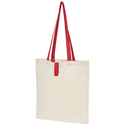 NEVADA 100 G & M² COTTON FOLDING TOTE BAG 7L in Natural & Red