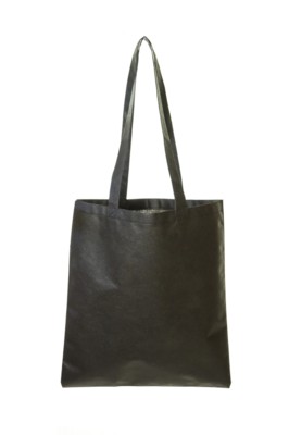 NON WOVEN SHOPPER TOTE BAG with Long Handles in Black