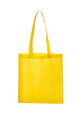 NON WOVEN SHOPPER TOTE BAG with Long Handles in Yellow