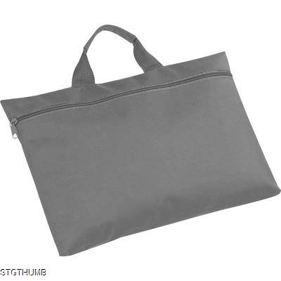 NYLON DOCUMENT BAG in Grey