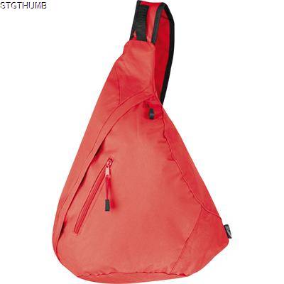 NYLON SLING SHOULDER BAG in Red