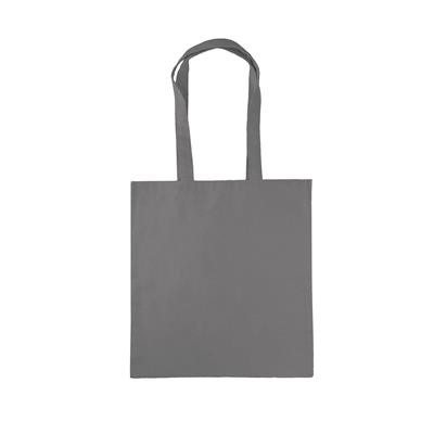 NYOKA GREY 8OZ DYED CANVAS ECO SHOPPER TOTE BAG with Long Handles