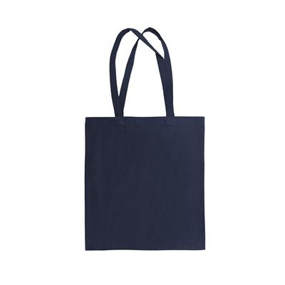 NYOKA NAVY 8OZ DYED CANVAS ECO SHOPPER TOTE BAG with Long Handles