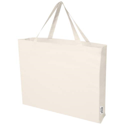 ODESSA 220 G & M² GRS RECYCLED COTTON LARGE TOTE BAG in Natural