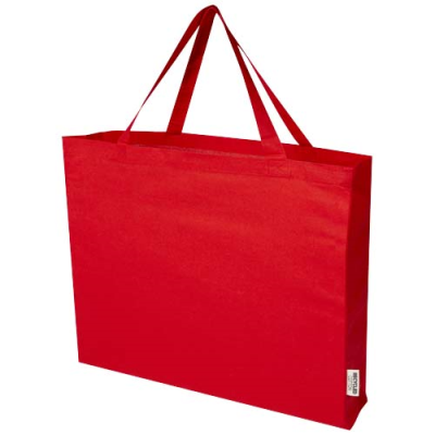 ODESSA 220 G & M² GRS RECYCLED COTTON LARGE TOTE BAG in Red