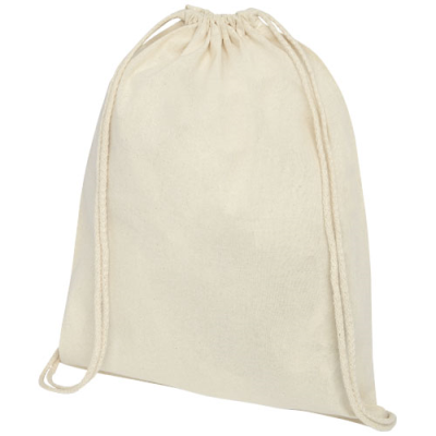 OREGON 100 G & M² COTTON DRAWSTRING BAG 5L in Natural