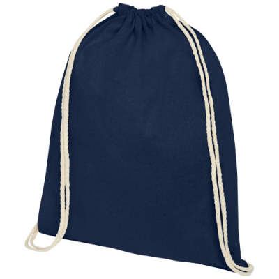 OREGON 100 G & M² COTTON DRAWSTRING BAG 5L in Navy