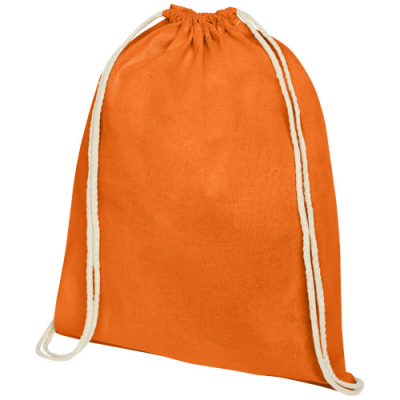 OREGON 100 G & M² COTTON DRAWSTRING BAG 5L in Orange