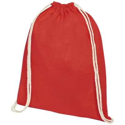 OREGON 100 G & M² COTTON DRAWSTRING BAG 5L in Red