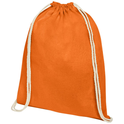 OREGON 140 G & M² COTTON DRAWSTRING BAG 5L in Orange