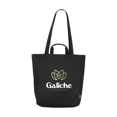 ORGANIC COTTON CANVAS GOTS TOTE BAG (280 G & M²) in Black