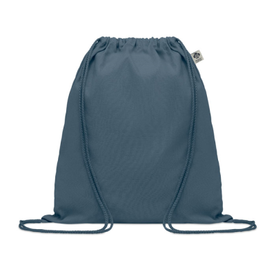 ORGANIC COTTON DRAWSTRING BAG in Blue