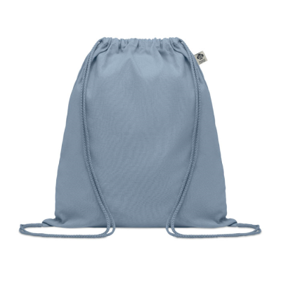 ORGANIC COTTON DRAWSTRING BAG in Blue