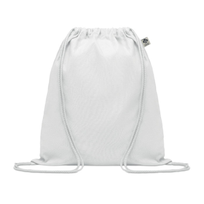 ORGANIC COTTON DRAWSTRING BAG in White