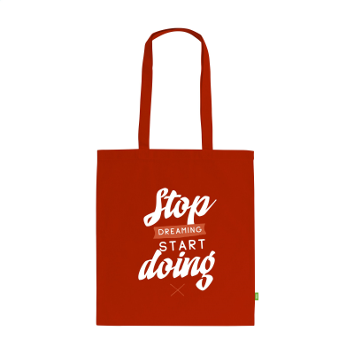 ORGANIC COTTON SHOPPER (140 G & M²) BAG in Red