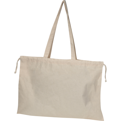 ORGANIC COTTON SHOPPER TOTE BAG (GOTS) in Beige