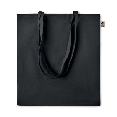 ORGANIC COTTON SHOPPER TOTE BAG in Black