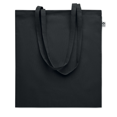 ORGANIC COTTON SHOPPER TOTE BAG in Black