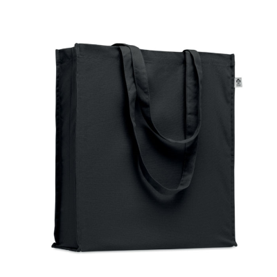 ORGANIC COTTON SHOPPER TOTE BAG in Black