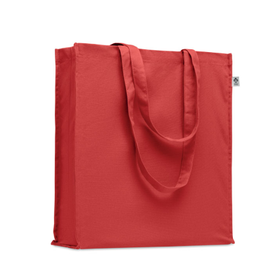 ORGANIC COTTON SHOPPER TOTE BAG in Red