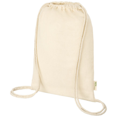 ORISSA 100 G & M² ORGANIC COTTON DRAWSTRING BAG 5L in Natural