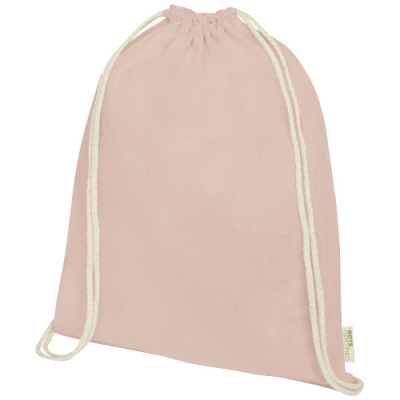 ORISSA 100 G & M² ORGANIC COTTON DRAWSTRING BAG 5L in Pale Blush Pink