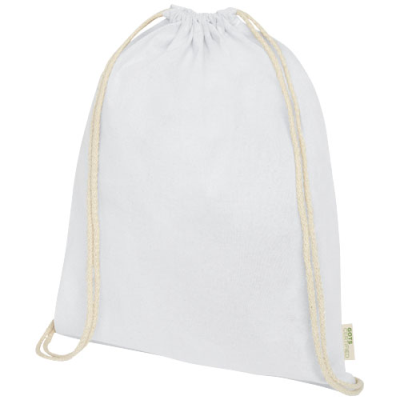 ORISSA 100 G & M² ORGANIC COTTON DRAWSTRING BAG 5L in White